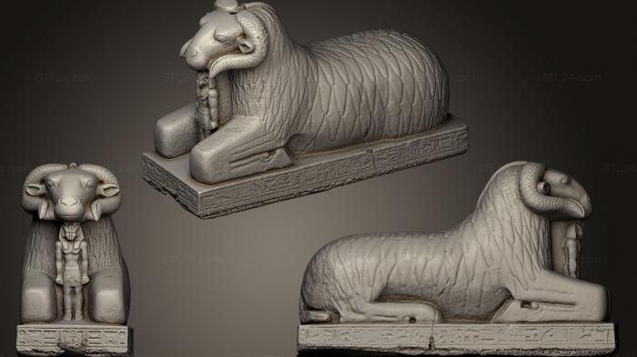 Animal figurines (Amun Ram Ashmolean, STKJ_0479) 3D models for cnc